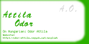 attila odor business card